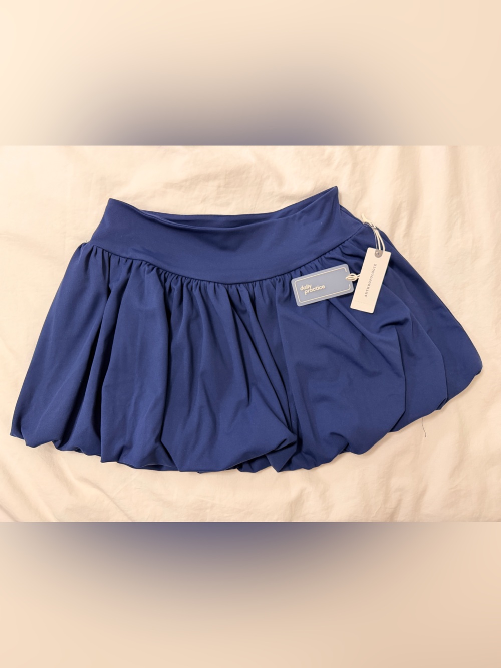 Daily Practice x Anthropologie Navy Blue Bubble Skirt